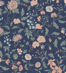 Till Karin Wallpaper by Sandberg Midnight Blue Till Karin Wallpaper by Sandberg Midnight Blue