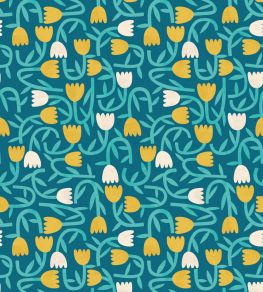 Tiny Tulip Wallpaper by Ohpopsi Azure Tiny Tulip Wallpaper by Ohpopsi Azure