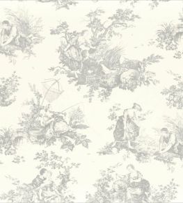 Tissu Scene D'ete Fabric by Camengo Gris Perle Tissu Scene D'ete Fabric by Camengo Gris Perle