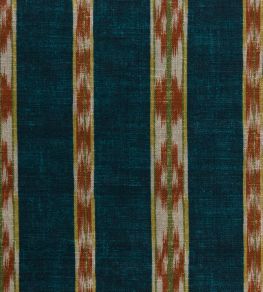 Ikat Stripe Fabric by Titley and Marr Turquoise Ikat Stripe Fabric by Titley and Marr Turquoise