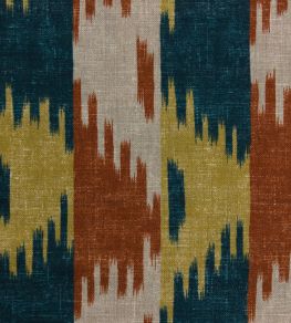 Oxus Fabric by Titley and Marr Terracotta & Turquoise Oxus Fabric by Titley and Marr Terracotta & Turquoise