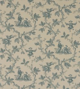 Toile Chinoise Wallpaper by Colefax and Fowler Aqua Toile Chinoise Wallpaper by Colefax and Fowler Aqua