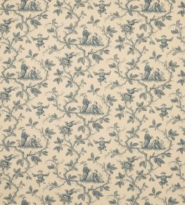 Toile Chinoise Fabric by Colefax and Fowler Blue