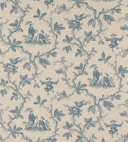 Toile Chinoise Wallpaper by Colefax and Fowler Blue Toile Chinoise Wallpaper by Colefax and Fowler Blue