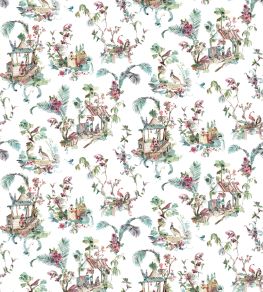Toile Chinoise Fabric by Nina Campbell Pink