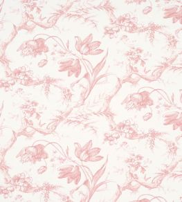 Toile De Fleurs Wallpaper by Schumacher Pink Toile De Fleurs Wallpaper by Schumacher Pink