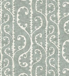 Totem Fabric by Lewis & Wood Sage Totem Fabric by Lewis & Wood Sage