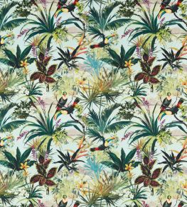 Toucan Fabric by Clarke & Clarke Sky Toucan Fabric by Clarke & Clarke Sky