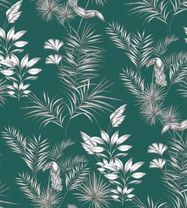 Toucan Toile Wallpaper by Ohpopsi Rainforest Green Toucan Toile Wallpaper by Ohpopsi Rainforest Green