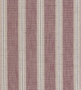 Tourmaline Stripe Fabric by Ian Mankin Garnet / Powder