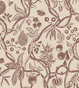 Tree of Life Wallpaper by Sandberg Burgundy