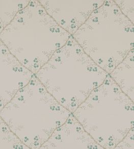 Trefoil Trellis Wallpaper by Colefax and Fowler Aqua Trefoil Trellis Wallpaper by Colefax and Fowler Aqua
