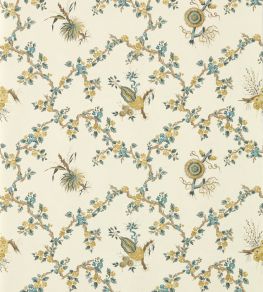 Trelliage Wallpaper by Sanderson Chamomile/Chalk