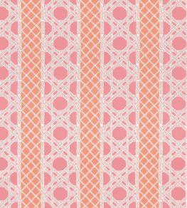 Trelliage Fabric by Thibaut Peony and Coral Trelliage Fabric by Thibaut Peony and Coral