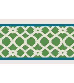 Trellis Border 8cm Wallpaper by Parker & Jules Emerald Trellis Border 8cm Wallpaper by Parker & Jules Emerald