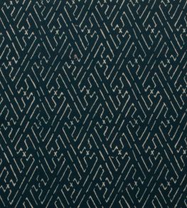 Trellis Fabric by Titley and Marr Prussian Trellis Fabric by Titley and Marr Prussian