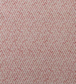 Trellis Fabric by Titley and Marr Scarlet Red