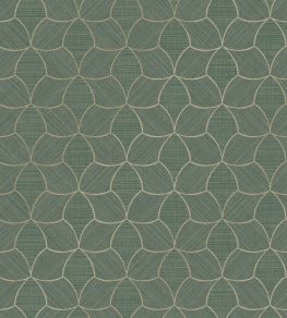 Tressana Wallpaper by Casamance Celadon/Dore Tressana Wallpaper by Casamance Celadon/Dore