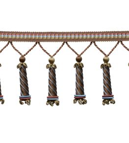 Trianon Carved Beaded Fringe Trimming by Samuel & Sons Chocolat Trianon Carved Beaded Fringe Trimming by Samuel & Sons Chocolat