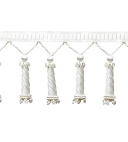 Trianon Carved Beaded Fringe Trimming by Samuel & Sons Pearl Trianon Carved Beaded Fringe Trimming by Samuel & Sons Pearl