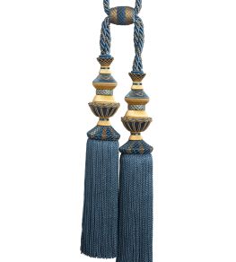 Trianon Double Tassel Tieback Trimming by Samuel & Sons Lapis Trianon Double Tassel Tieback Trimming by Samuel & Sons Lapis