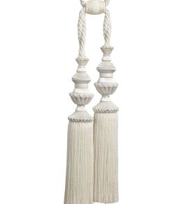 Trianon Double Tassel Tieback Trimming by Samuel & Sons Pearl