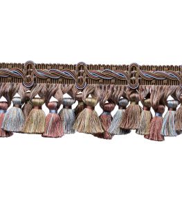 Trianon Scalloped Tassel Fringe Trimming by Samuel & Sons Chocolat Trianon Scalloped Tassel Fringe Trimming by Samuel & Sons Chocolat