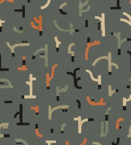 Tribal Tongue Wallpaper by Tres Tintas Blue Tribal Tongue Wallpaper by Tres Tintas Blue