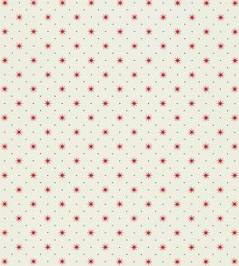 Trixie Wallpaper by Scalamandre Red & Black On White