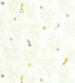 Tropical Birds Wallpaper by Casadeco Vert Amande Tropical Birds Wallpaper by Casadeco Vert Amande