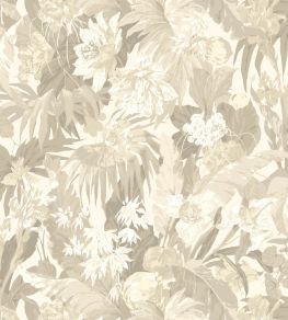 Tropical Floral Wallpaper by GP & J Baker Stone Tropical Floral Wallpaper by GP & J Baker Stone