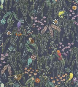 Tropical Forest Wallpaper by Casadeco Multico Fond Encre