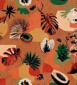 Tropicalia Wallpaper by Tres Tintas Naranja Tropicalia Wallpaper by Tres Tintas Naranja