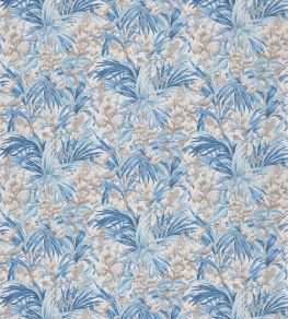 Trumpet Flowers Cotton Fabric by GP & J Baker Blues Trumpet Flowers Cotton Fabric by GP & J Baker Blues