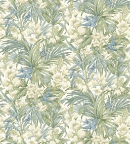 Trumpet Flowers Wallpaper by GP & J Baker Blue/Green