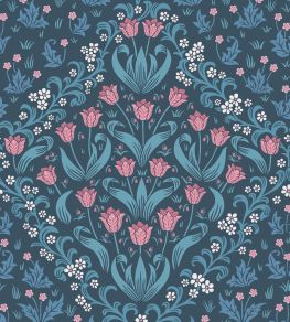 Tudor Garden Wallpaper by Cole & Son Fuchsia Blue Tudor Garden Wallpaper by Cole & Son Fuchsia Blue