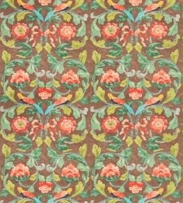 Tudor Rose Fabric by GP & J Baker Chocolate Tudor Rose Fabric by GP & J Baker Chocolate