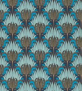 Tulip & Bird Wallpaper by Morris & Co Opal & Seafoam Tulip & Bird Wallpaper by Morris & Co Opal & Seafoam