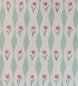 Tulip Wave Fabric by Sophie Harpley Pistachio Tulip Wave Fabric by Sophie Harpley Pistachio