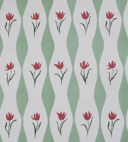 Tulip Wave Wallpaper by Sophie Harpley Pistachio Tulip Wave Wallpaper by Sophie Harpley Pistachio