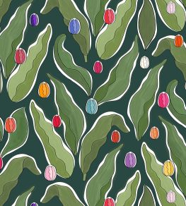 Tulips Festival Wallpaper by Ottoline Green Tulips Festival Wallpaper by Ottoline Green