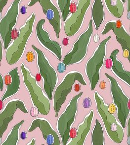 Tulips Festival Wallpaper by Ottoline Pink
