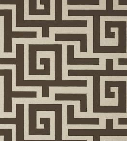 Tulum Applique Fabric by Thibaut Brown on Natural
