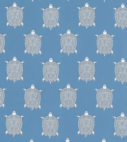 Turtle Bay Fabric by Thibaut Island Blue Turtle Bay Fabric by Thibaut Island Blue