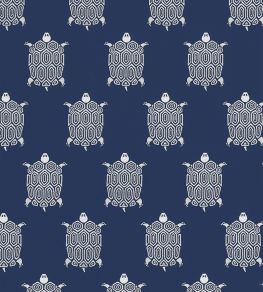 Turtle Bay Fabric by Thibaut Navy Turtle Bay Fabric by Thibaut Navy
