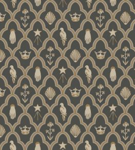 Turtledove Barn Wallpaper by Sandberg Charcoal Turtledove Barn Wallpaper by Sandberg Charcoal