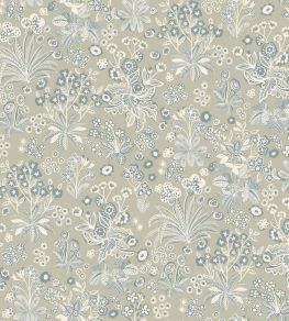 Tuva Wallpaper by Borastapeter Beige/Blue Tuva Wallpaper by Borastapeter Beige/Blue
