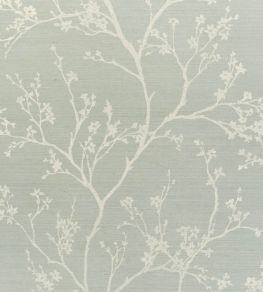 Twiggy Sisal Wallpaper by Schumacher Sky Twiggy Sisal Wallpaper by Schumacher Sky