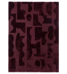 Mural Modest Rug by Brink & Campman Burgundy Mural Modest Rug by Brink & Campman Burgundy