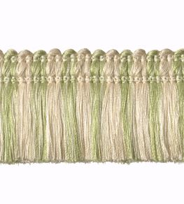 Two Colour Moss Fringe 50mm Trimming by Houles Green/Neutral Two Colour Moss Fringe 50mm Trimming by Houles Green/Neutral